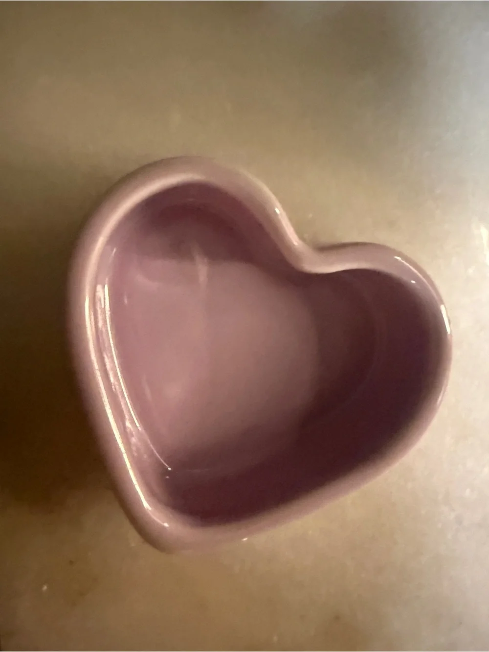NWT Purple Heart ceramic Trinket Box with Red 